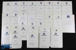1973-2003 Scotland v Wales Rugby Dinner Menus (35): Super collection, some signed, of dinner & lunch