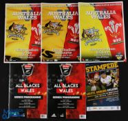 Wales in the S Hemisphere Rugby Programmes (6): The three tests in Australia and the Brumbies clash,