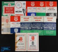 Selection of international match programmes 1954 England v Wales, 1955 England v Spain, Wales v