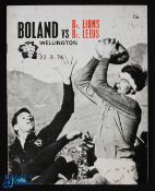 1974 British Lions v Boland Rugby Programme: Great picture cover, G