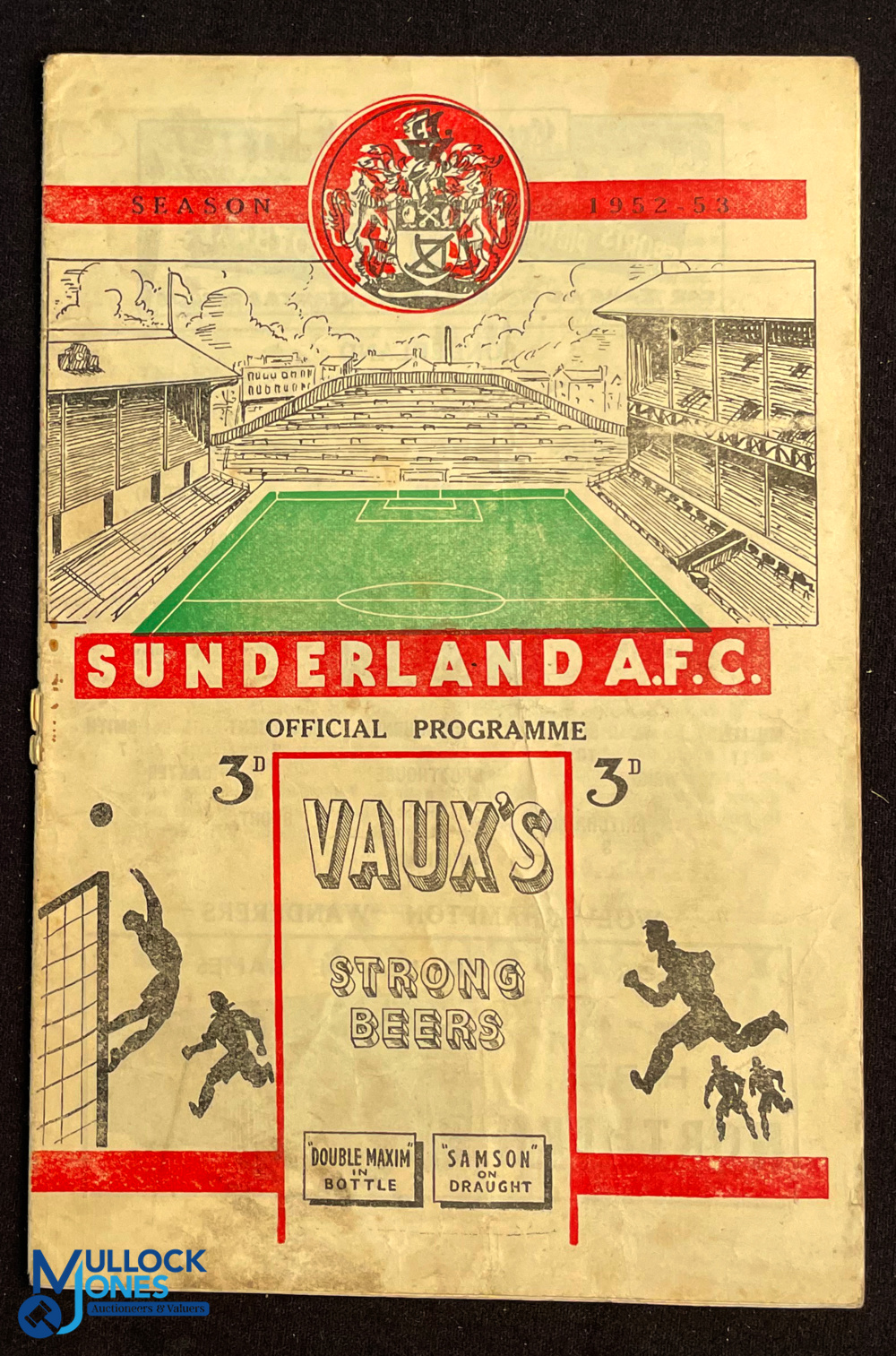 1952/53 Sunderland v Wolverhampton Wanderers Div. 1 match programme 27 December 1952; fair. (1)