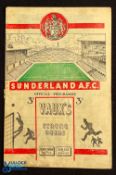 1952/53 Sunderland v Wolverhampton Wanderers Div. 1 match programme 27 December 1952; fair. (1)