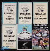Barbarians v NZ Rugby programmes (6): 1954, 1964, 1973, 1978, 1989 & 1993. Mostly G/VG, great