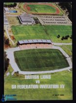 1980 SA Federation Invitation XV v B & I Lions Rugby Programme: At Stellenbosch 27/5/80, 24pp,