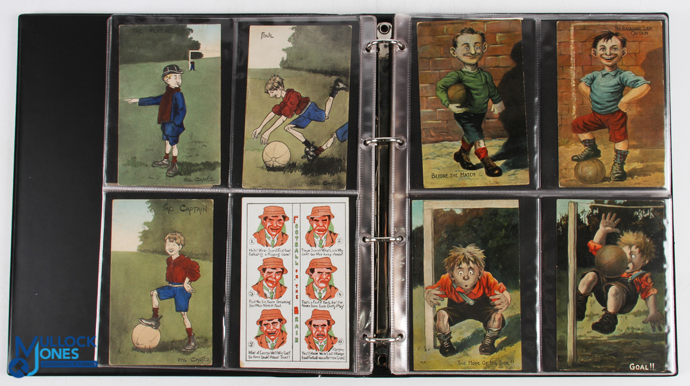 Quantity of Football Postcards (#120) features some early examples, mostly humorous from Valentine's - Image 3 of 7