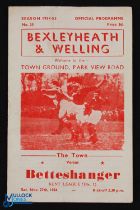 1954/55 Bexleyheath & Welling v Betteshanger Colliery Welfare Kent League Div. 1 at the Town