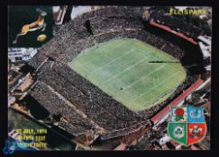 1974 British Lions v SA 4th Test Rugby Programme: Famously large & dramatically-covered 52pp