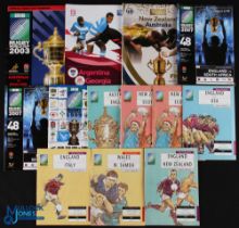 1991-2015 Rugby World Cup Programmes (13): The finals from 1991 (Eng V Aus), 2003 (Aus v Eng),