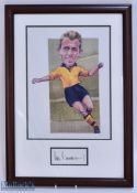Peter Broadbent Wolverhampton Wanders Football Print with signature, underneath, framed and
