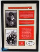 Large Framed W J McBride 1974 Lions Rugby Display: Lovely professionally-created ltd ed display