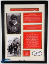 Large Framed W J McBride 1974 Lions Rugby Display: Lovely professionally-created ltd ed display