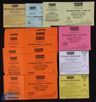 1993 British & I Lions in NZ Rugby Tickets (18): 12 tickets, inc 3 different, for the first test;