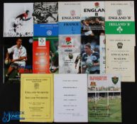 1954-2013 England U21s to 'B' & 'A' XVs Rugby Programmes (15): SW U21 v NZ 1994, v London 1996, Co