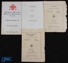 1955-1972 Asia/Far East Rugby Programmes (4): Very scarce quartet: Singapore v Fiji Infantry