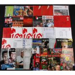 Rugby Magazines, Press Releases, Posters etc (Qty): Three French and 12 Welsh official pre-big match