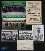 1930s Eddie Watkins & Other Welsh Rugby Items (7): Congratulations postcard on another Wales