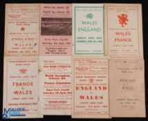 1946-65 Welsh Secondary Schools Rugby Programmes (8): v England 1946 (wear), 1957, 1961, 1963 (