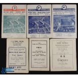 1949-60 Services Rugby Programmes (6): British Army v French Army, inc caps and Lions, 1950,