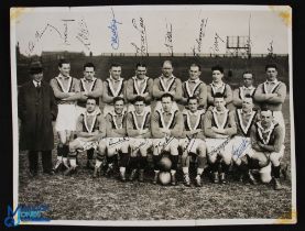 1933-4 First French RL International Side to UK Signed Photograph: 12" x 9" clear crisp large