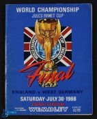 1966 World Cup Final match programme England v West Germany; teams penned in neatly. (1)