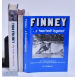 Tom Finney England Preston Autograph and 3 Tom Finney books - Football Around the World by Tom