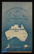 1947 New South Wales v South Africa official programme issue 3 May 1947 at Sydney Cricket Ground;