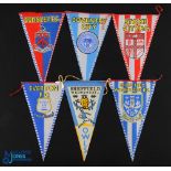Selection of football club pennants to include Sheffield Wednesday x 2 different, Everton, Stoke