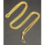 TWENTY-TWO CARAT GOLD NECK CHAIN approximately 13.6 grams and 54cm in length