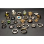 SELECTION OF SILVER AND OTHER RINGS including statement rings, bands and stone set rings