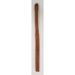 DOUBLE TOUNGE LEATHER TAWSE by John J. Dick of Lochgelly, with an impressed M, 60.5cm long