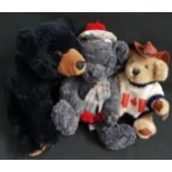 THREE CANADIAN PLUSH TEDDY BEARS comprising the Hudson Bay Company Tolmie with a tartan hat and