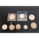 SELECTION OF UNITED STATES OF AMERICA SILVER COINS comprising two 1923 Peace Dollars, an 1887 Morgan