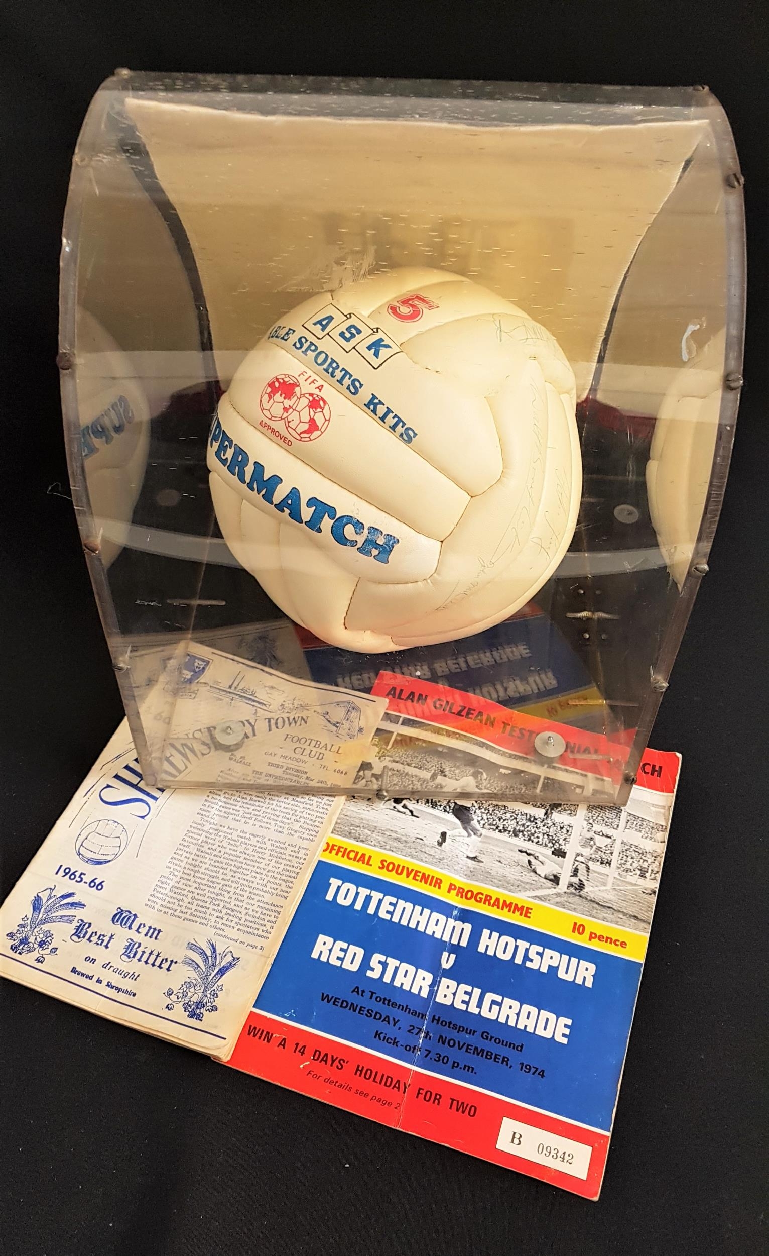DUKLA PUMPHERSTON FOOTBALL a signed football from the Scottish charity football team captained by
