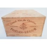 CHATEAU PHELAN SEGUR SAINT-ESTEPHE 2004 12 bottles, in original wooden case, 75cl and 13%