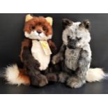 TWO CHARLIE BEARS FOXES comprising Franklin, CB124984 with label, and Gumboots, CB621392 with label,