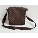 LOUIS VUITTON DAMIER EBENE BROOKLYN CROSS BODY BAG date code SP0026