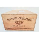 CHATEAU D'ANGLUDET MARGAUX 2006 12 bottles, in original wooden case, 75cl and 13%