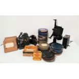 SELECTION OF CINEMATIC EQUIPMENT including a Kodascope projector, model EE, Cine Kodak model E