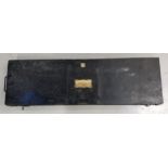 OFFICERS METAL SWORD BOX with carry handles and two brass plaques to the lid, Fulford & Comm, 65