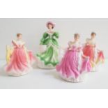 FOUR LEONARDO COLLECTION FIGURINES including Gemma, 20.5cm high, Isabel, 16cm high and two Rebecca'