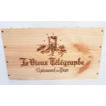 CHATEAUNEUF-DU-PAPE 'LA CRAU' 2007 6 bottles, Domaine du Vieux Telegraph, in original wooden case,