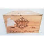 CHATEAU MONTROSE SAINT ESTEPHE 2005 12 bottles, Grande Cru Classe, in original wooden case, 75cl and