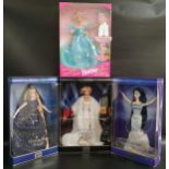 FOUR BARBIE DOLLS comprising Hollywood Premiere, Songbird, Midnight Moon Princess and Evening Star