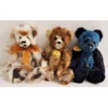 THREE CHARLIE BEARS comprising Raffles, CB131387 with label, Tickle, CB630310D with label and Fluff,
