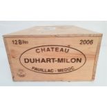 CHATEAU DUHART-MILON PAUILLAC 2006 12 bottles, Grande Cru Classe, Domaines Barons de Rothschild (