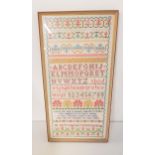 TWO 20th CENTURY SCOTTISH SAMPLERS one by Betty Rainey Anderson and dated 1976, with floral and