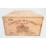 CHATEAU MELSCOT ST. EXUPERY MARGEAUX 2006 12 bottles, Grande Cru Classe, in original wooden case,