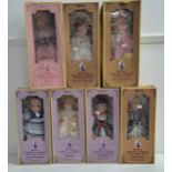 SEVEN REGENCY PORCELAIN DOLLS comprising Twinkle Twinkle Little Star, Mary Had A Little Lamb, Little