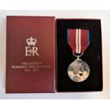 QUEEN'S DIAMOND JUBILEE MEDAL 1952-2112 with ribbon and original box