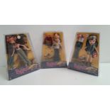 FOUR BRATZ HIPPIE CHIC DOLLS including Jade, Sasha and Yasmin with accessories in original boxes,